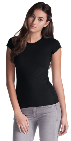 Adult Ladies Bamboo Stretch Crew T