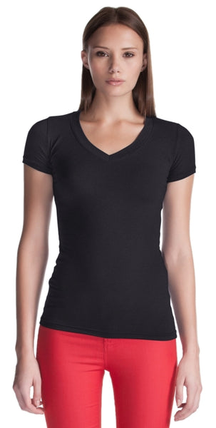 Adult Bamboo Stretch Deep V Neck
