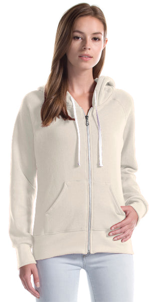 Adult Ladies Three-End Bamboo Fleece Full Zip Hooded Sweatshirt