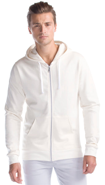 Adult Men's Three-End Bamboo Full Zip Hooded Sweatshirt