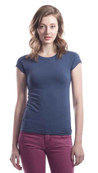 Adult Ladies Bamboo Stretch Crew T