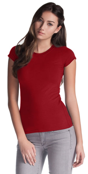 Adult Ladies Bamboo Stretch Crew T
