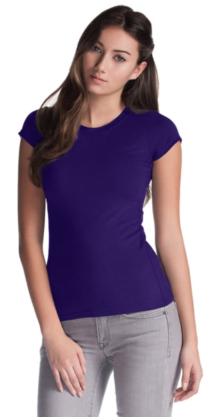 Adult Ladies Bamboo Stretch Crew T