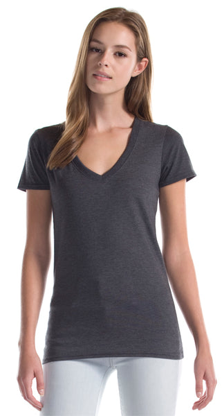 Adult Essential Bamboo Tri-Blend V-Neck