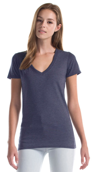 Adult Essential Bamboo Tri-Blend V-Neck