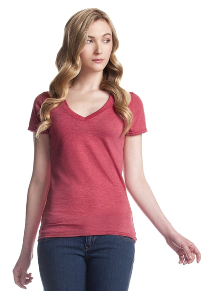Adult Essential Bamboo Tri-Blend V-Neck