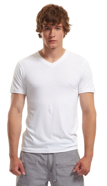 Adult Bamboo Slim Fit V-Neck T-Shirt