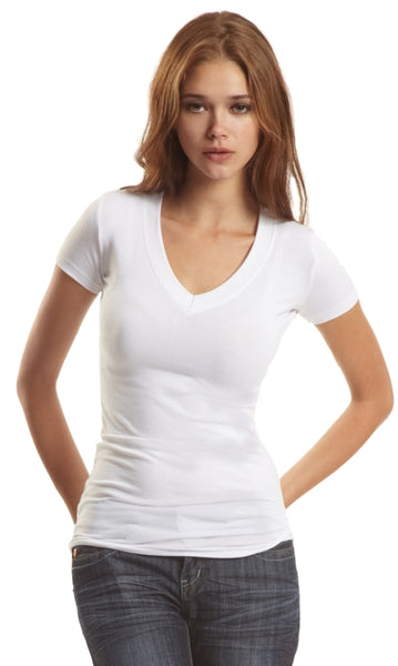Adult Bamboo Stretch Deep V Neck