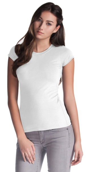Adult Ladies Bamboo Stretch Crew T